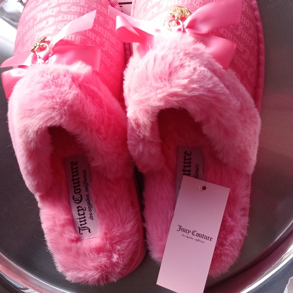 Slippers Juicy Couture Pink Fuzzy - Picture 4 of 6